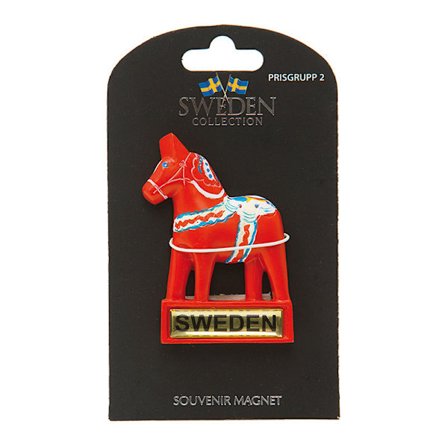 Magnet / Kylskåpsmagnet - Souvenir - Dalahäst / Sverige