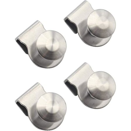 Rustfrit Stål Snap-On Glasdørsgreb Glasdørknapper 5-8mm Skuffegreb