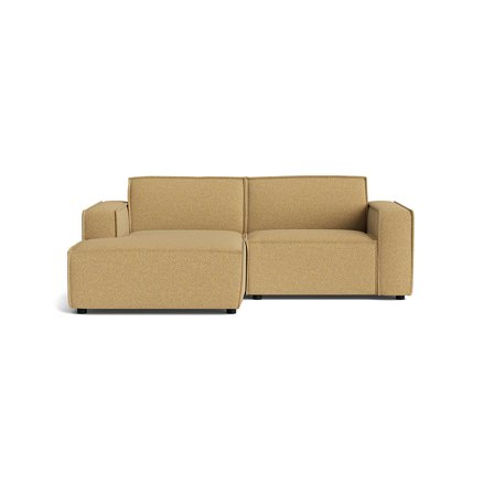 Lyon Lille Chaiselong Sofa, Venstrevendt, Puente Gul - Kompakt Design, Pladsbesparende 225x160x80cm - Perfekt til Små Stuer & Studielejligheder