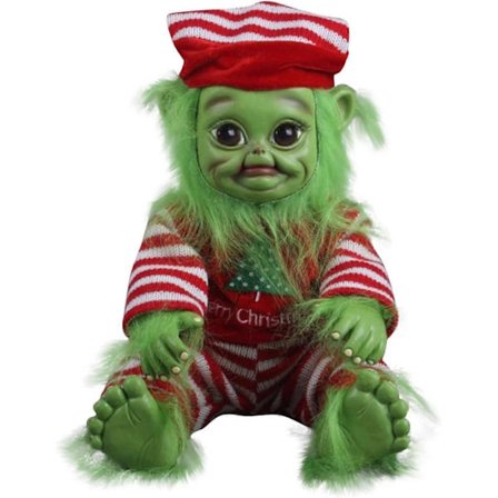 Grinch Dukke Jul Søt Utstoppet Plysjleketøy, Julepynt, Realistisk Plysj Tegneseriedukke, Julegaver til Barn Hjemmedekorasjon