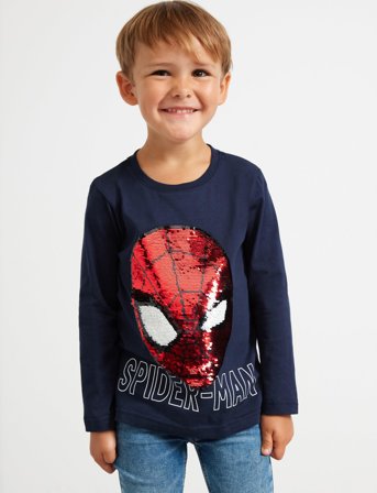 Lindex Spider-Man Langermet Topp - Navy - 128