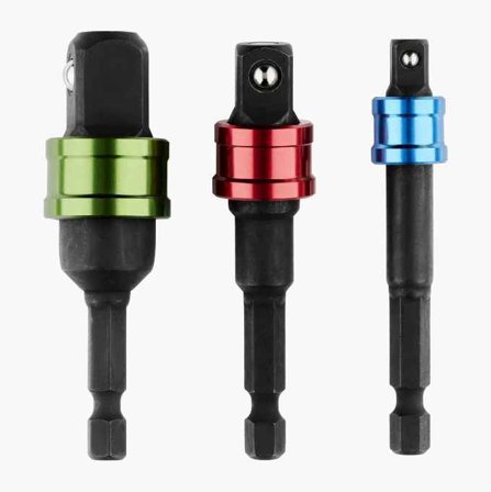 Hylsadaptersats snabbfäste 3 st.