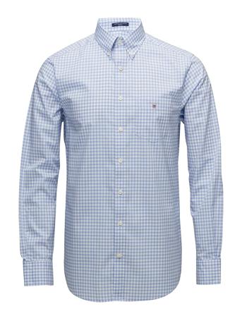 Reg Broadcloth Gingham Bd Skjorte Uformell Blå GANT