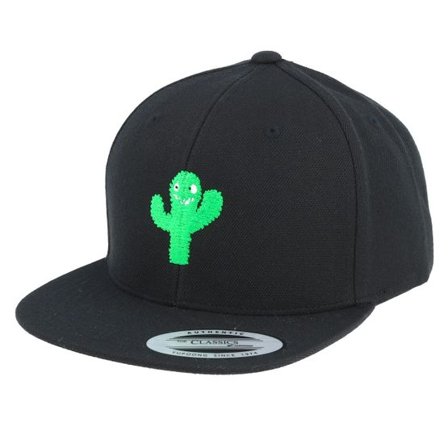 Kiddo Cap - Svart Keps - Kids Cactus Monster Black Snapback @ Hatstore