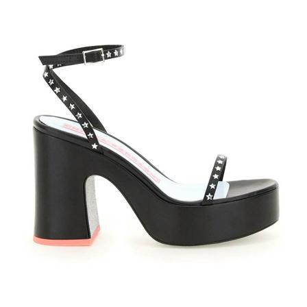 Chiara Ferragni Collection Platform Sandaler Sort, Dame Sandaler med hæl, Størrelse: 38 EU