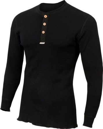Aclima WarmWool Granddad Shirt Man Jet Black