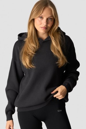 ICANIWILL - Soft Knit Oversized Hoodie Dark Grey - Dam - Träningskläder från ICIW