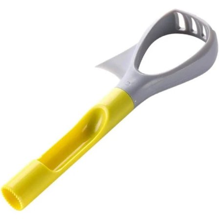 Plast Fruktkjernefjerner Multifunksjon 2 i 1 Pære Eplekjernefjerner Fruktskiver Kalskreller Kjøkkenredskaper Verktøy