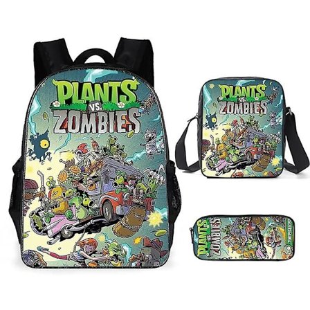 Plants Vs. Zombies 3 kpl Set Lasten Reppuja Peli Oheislaitteet Tyttö Pojat Reppu Koulureput Sarjakuva Kindergarten Rucksack Lahja