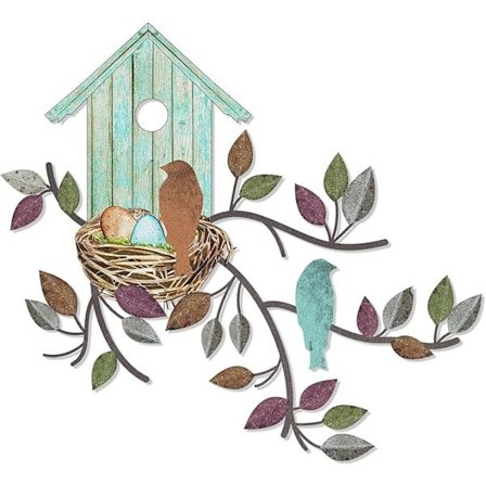 Vægdekoration Metal Fugle Dekoration til Væg Udendørs Fugle Vægkunst Hængende