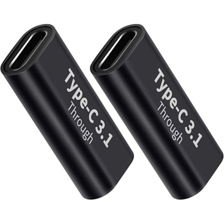 USB-C hona-till-hona adaptrar (2 st), stödjer snabbladdning och dataöverföringsexpansion, 10 Gbps hastighet
