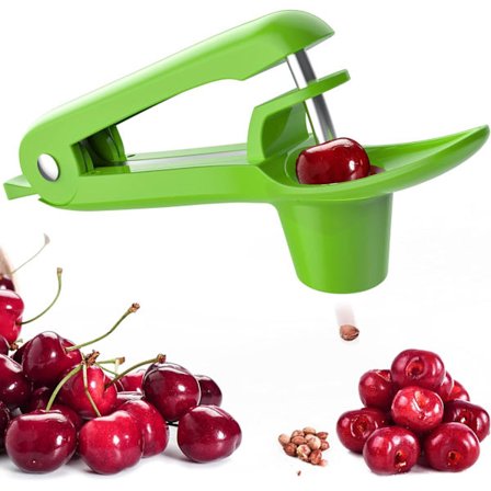Kirschentkerner - Kirschentkerner aus Edelstahl mit Hand-Push-Design, Zeitsparend & Platzsparend für die Herstellung von Kirschmarmelade mit 