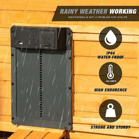 Automatisk hönshusdörr i aluminium