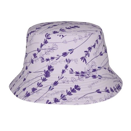 Lavendelblomster Hatt Bøtte Fisker Bøttehatter Casual Pakkbar Sol Strand Sommer Caps For Menn Kvinner XMT