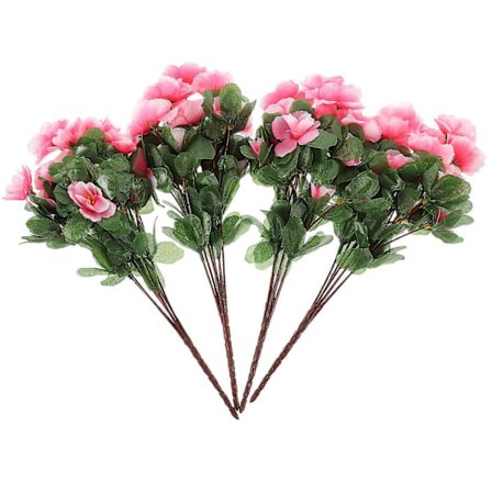 4 stk. Kunstige Rhododendron Blomster Falske Blomster Dekorasjoner Vase Rhododendron Silke Falske Blomster