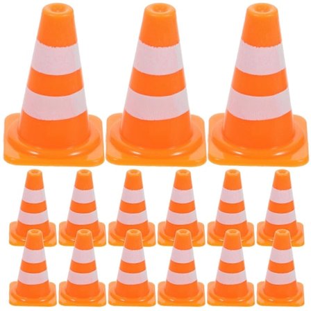 50 stk. Mini Trafikkegler Vejskilte Legetøj Trafikbarrikade Legetøj Bygge Trafikskilte Legetøj