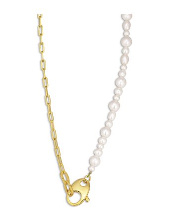 Atomic Pearl Chain Necklace Gold Jane Koenig
