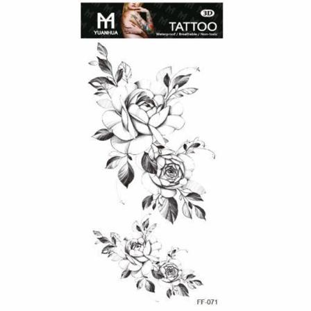 Tillfällig Tatuering 19 X 9cm - Två Par Rosor