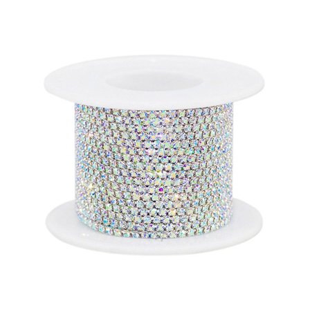 Rhinestone Chains AB Dense Claw Chain SILVER AB SILVER AB