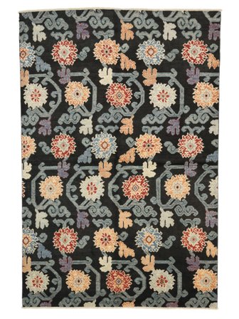 Oriental Kazak Fine Rug 165X246 Black/Brown Wool, Afghanistan