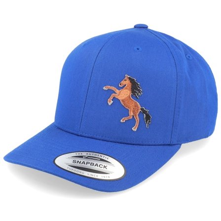 Kiddo Cap - Blå adjustable Keps - Kids Brown Horse Royal Blue Adjustable @ Hatstore