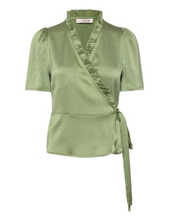 A-View Peony Blouse - Green - 36