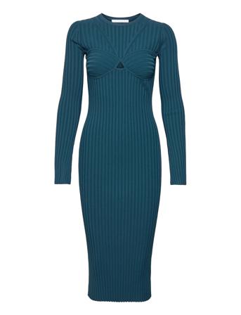 Rib Bra Dress.ribbed Blue Helmut Lang