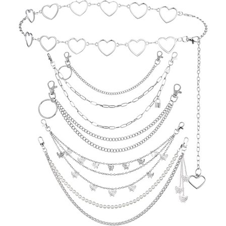 6 stk. bukse kæde, Fashion Punk Decor bukse kæde