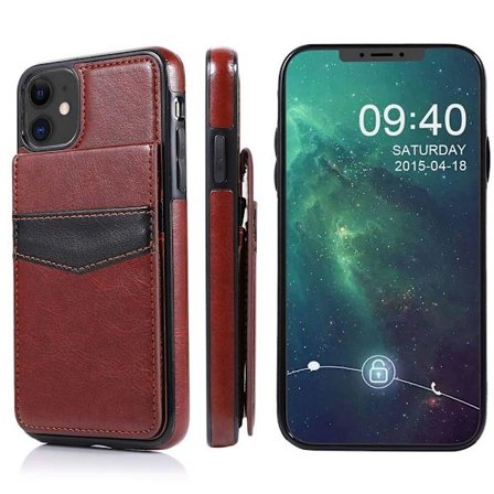 iPhone 12 Mini - LEMAN Skal med Korthållare