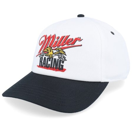 American Needle - Miller High Life Roscoe White/Black A-Frame Adjustable Adjustable White Cap - @ Hatstore