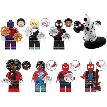 8 st/set Marvel Spider-man Miles Gwen Series Minifigur Byggklossar Actionfigurer Leksaker Present till barn