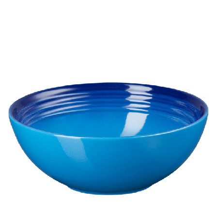 Le Creuset Djup tallrik Signature stengods 16 cm Azure Blue Serveringstillbehör Blå