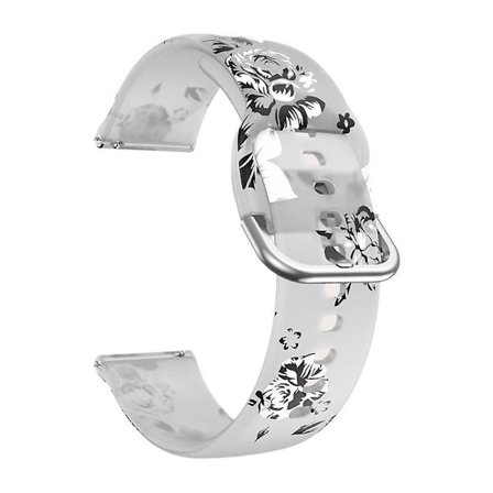 För Galaxy Watch 4 20 mm watch Justerbart silikonarmband med mjukt armband