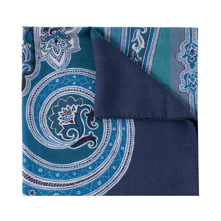 Etro, Paisley scarf Blauw, Heren, Maat:ONE Size,wol