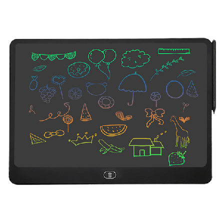 16 tommer elektronisk LCD skrivetavle farverig tegnetavle tablet til udendørs rejser sort