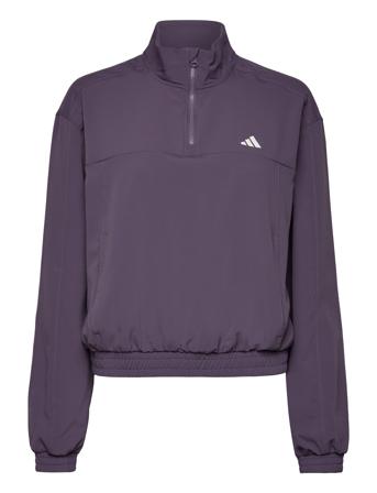 Tr-Es Min 1/4Z Sport Sweat-shirts & Hoodies Sweat-shirts Purple Adidas Performance