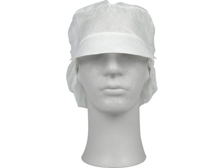 ABENA Hårskydd med skärm vit L 100/fp - Lyreco - Skyddsutrustning - Engångskläder - Hår- och skäggnät