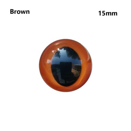 10st/5 Par Plastic Eyes Eyeball Brun 15mm