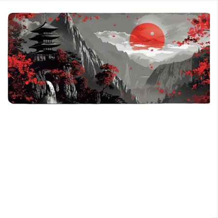 Japanilainen maisema-aiheinen hiirimatto – Liukumaton ja kestävä L