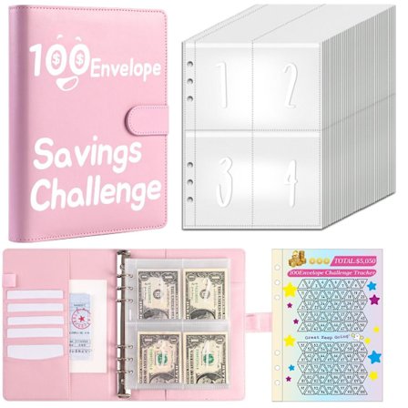 100 Days Savings Challenge 100 Envelope Challenge Perm PINK