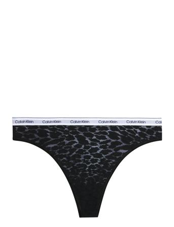 High Leg Thong Stringtruse Undertøy Svart Calvin Klein*Betinget Tilbud