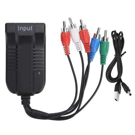 Z10AS RGB Komponent HDMI-kompatibel Video R/L Lyd til YPBPR Konverter Adapter Plug and Play