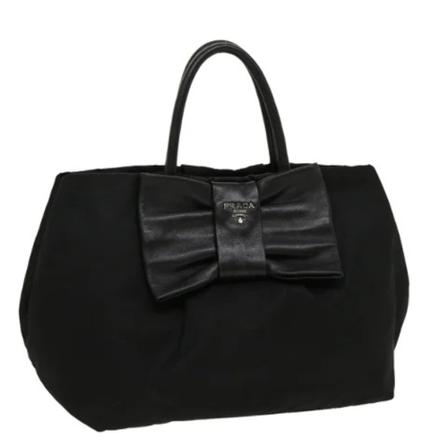 Prada Vintage Pre-Owned Nylon HandTas , Zwart , Dames , Maat: ONE Size Vintage Tassen