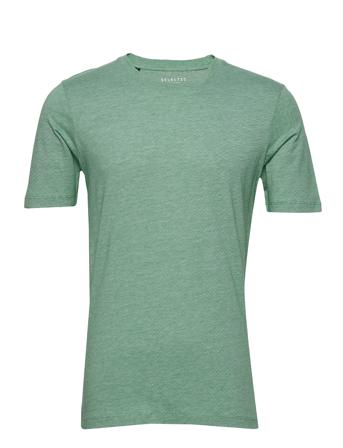 Slhtheperfect Mel Ss O-Neck Tee B T-shirts Short-sleeved Grønn Selected Homme