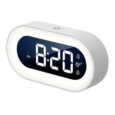 Liten Färgrik LED Digital Väckarklocka med Snooze, Enkel att Använda, Fullt Justerbar Ljusstyrka
