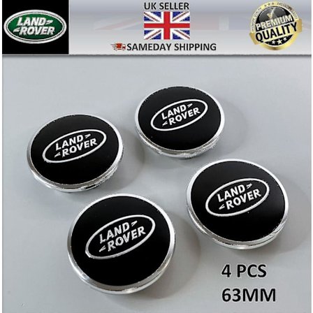 4 X Land Rover Keskikupit Musta Range Rover Sport Evoque Velar Discovery 63mm