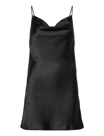 Satina Mini Cowl Neck Dress Kort Kjole Svart Gina Tricot