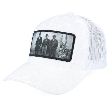 Calza Pennello - Branco trucker Boné - Mob Gang Patch Velvet White A-Frame Trucker @ Hatstore