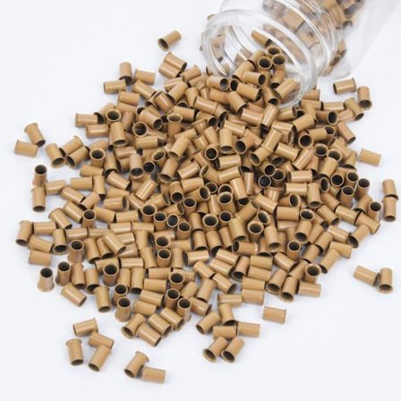 Mordely 3,4 mm Microlink Beads Icke-silikonkopparrör Pärlor Lås Micro Link Ring för hårförlängning (1000st)