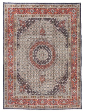 Moud Teppich Handgeknüpft 245X330 Braun/Dunkelrot Persien